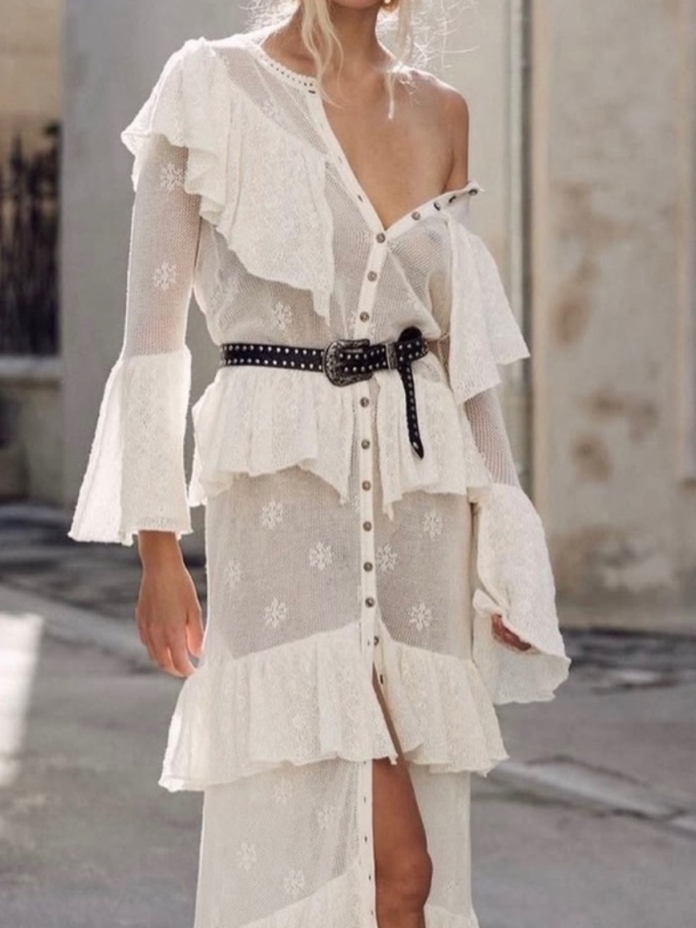 SPELL - Satine Knit Gown in snowflake SIZE SMALL with FREE BONUS!